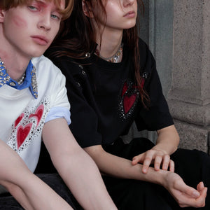 Irregular Neckline Cotton T-Shirt | Argue Culture - main image 5