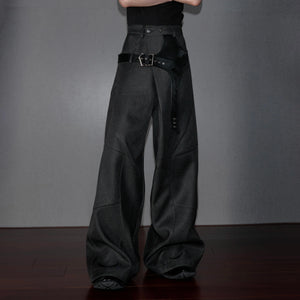 Crocodile-Panel Straight-Leg Cotton Pants | Argue - main image 2