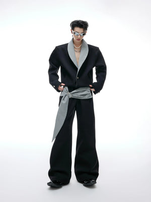 Houndstooth V-Neck Jacket and Pants Set | Relaxed Fit - main image 2