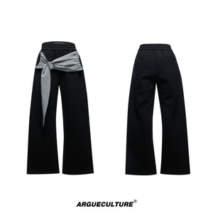 Houndstooth V-Neck Jacket and Pants Set | Relaxed Fit - Black Pants