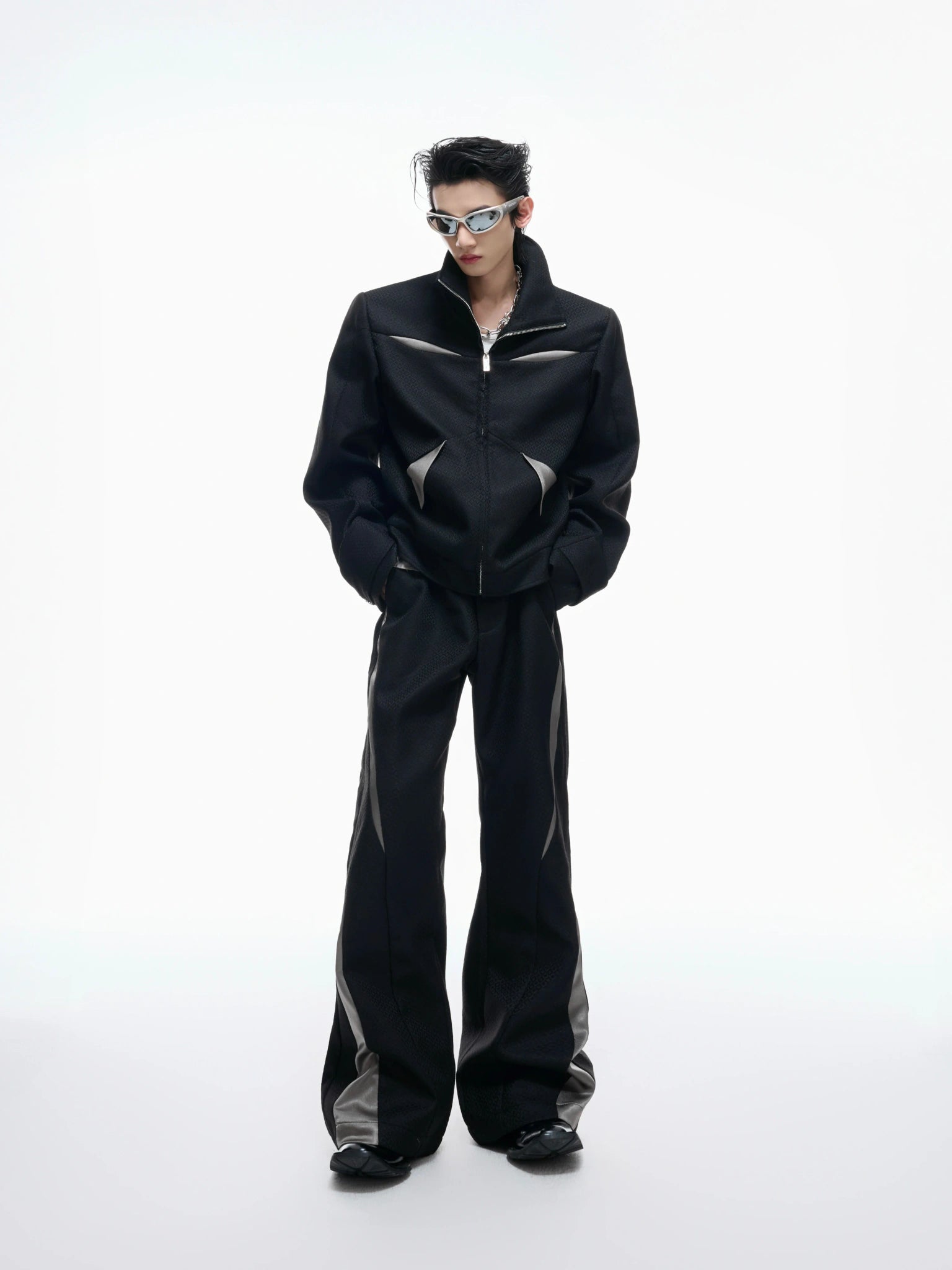 Deconstructed Color-Block Short Suit Set - main image 2