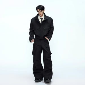 Deconstructed Workwear Jacket | Cotton Utility Style - main image 1