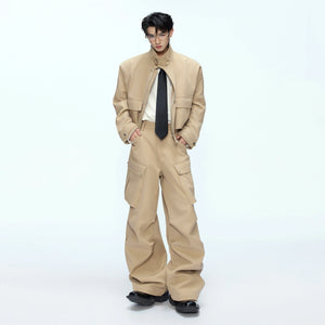 Deconstructed Workwear Jacket | Cotton Utility Style - main image 2