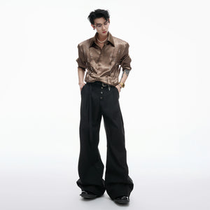 Pearl Tie Cotton Shirt | Relaxed Avant-Garde Style - main image 4