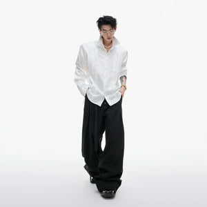 Pearl Tie Cotton Shirt | Relaxed Avant-Garde Style - main image 5