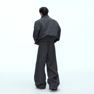 Cotton Washed Canvas Harrington Jacket | Contrast Collar - main image 4
