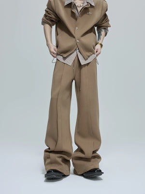Color-Block Stripe Layered Cardigan | Unisex Streetwear - Baixu Khaki Pants