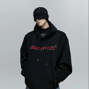 Beaded Embroidered Oversized Hoodie | Argue Culture - main image 1