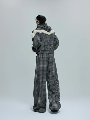 Reversible Houndstooth Hoodie and Relaxed Pants Set - main image 5
