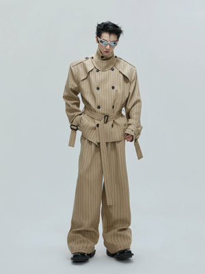 Relaxed Cotton-Linen Suiting Set with Notched Lapels - main image 1