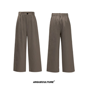 Relaxed Cotton-Linen Suiting Set with Notched Lapels - Khaki Pants