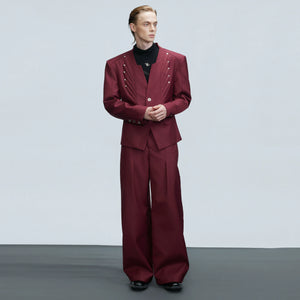 Deconstructed Cotton-Wool Suit Set | Avant-Garde Tailoring - main image 3