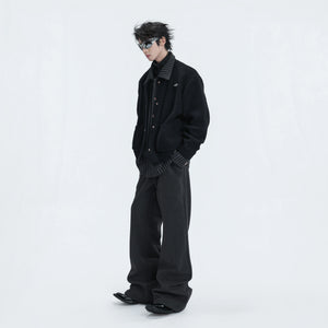 Wool Cashmere Faux-Layered Cardigan Sweater Jacket - main image 4