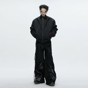 Deconstructed Padded Bomber Jacket | Relaxed Fit - main image 4
