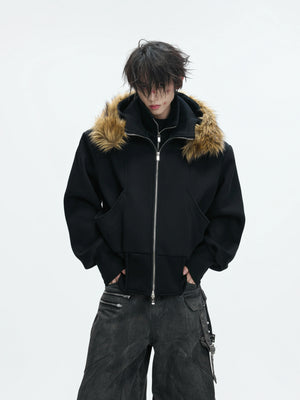 Fleece-Lined Layered Hooded Jacket | Relaxed Fit - main image 2