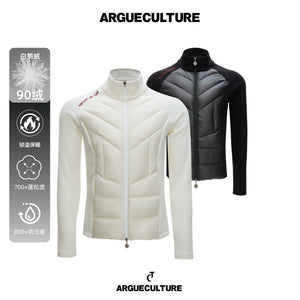 Cotton Down Jacket with Stand Collar | Spliced Outerwear - main image 1
