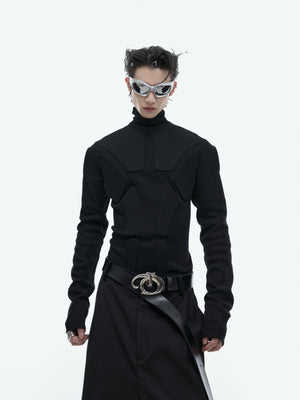 Armored-Black-Mock-Neck-Long-Sleeve-Top---Streetwear-Essential-Black