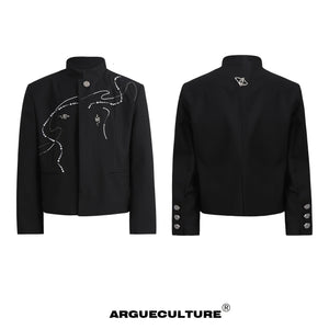 Chinese-New-Year-Snake-Print-Suit-Loose-Fit-Wide-Leg-Pants-Set-Black-Jacket-