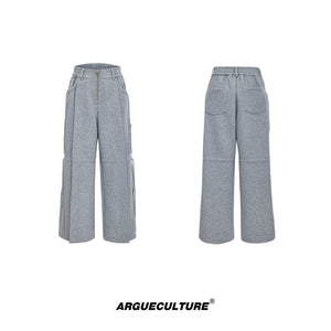 Deconstructed-Drawstring-Hoodie---Oversized-Streetwear-Set-Gray-Pants