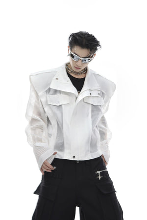 Deconstructed-Mesh-Paneled-Streetwear-Jacket---UV-Protection-White