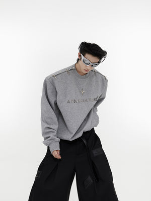 Deconstructed-Metal-Clip-Oversized-Hoodie---Drop-Shoulder-Long-Sleeve-Gray