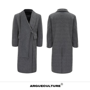 Deconstructed-Metal-Strap-Wool-Coat---Oversized-Long-Jacket-Gray-Jacket