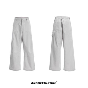 Deconstructed-PU-Leather-Sleeve-Tee-with-Studded-Cargo-Pants-Set-Bottoms