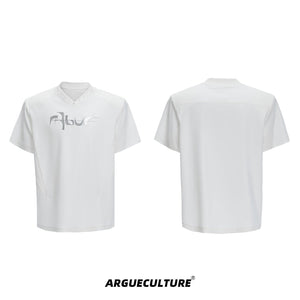 Deconstructed-Pearl-Trim-V-Neck-Tee---Oversized-Streetwear-Top-White-T-shirt