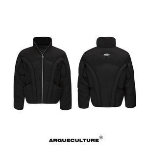 Deconstructed-Puffer-Jacket---Oversized-Streetwear-Coat-for-Men-Black-Jacket