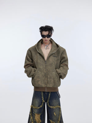 Deconstructed-Vintage-Hoodie---Distressed-Metal-Trim-Oversized-Streetwear-Green