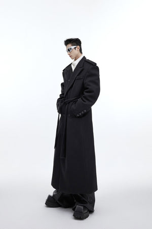 Deconstructed-Wool-Overcoat---Heavyweight-Oversized-Long-Coat-with-Belt-Black