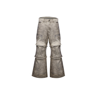 Distressed-Washed-Cargo-Pants---Grunge-Vintage-Streetwear-Yellow