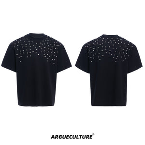 Hand-Stitched-Rhinestone-Heavyweight-Tee---Long-Staple-Cotton-Crewneck-Black-T-shirt