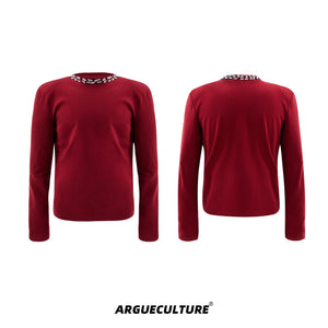 Mens-Rhinestone-Crew-Neck-Loose-Fit-Long-Sleeve-Tee-Red-Jacket