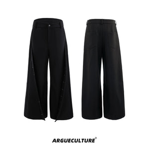 Metal-Trim-Wide-Leg-Trousers---Loose-Drop-Crotch-Streetwear-Pants-Black-Bottoms