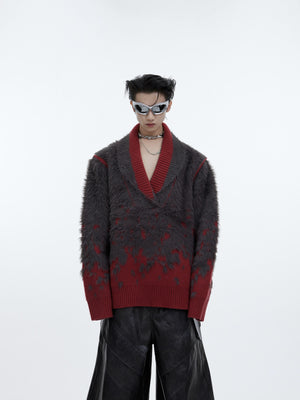 Gradient V-Neck Knit Sweater - product image 5
