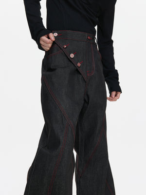 Black Denim Jacket & Straight-Leg Pants - product image 2
