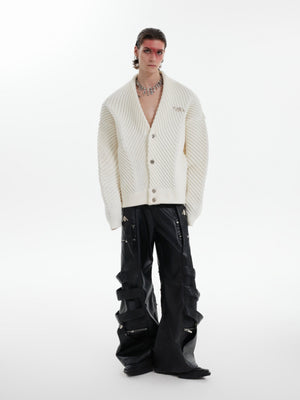 Textured V-Neck Cardigan Sweater - product image 4