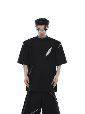 Deconstructed Colorblock Panel T-Shirt - product image 2