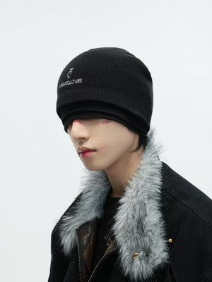 Fleece-Lined Faux-Layer Knit Beanie - product image 2