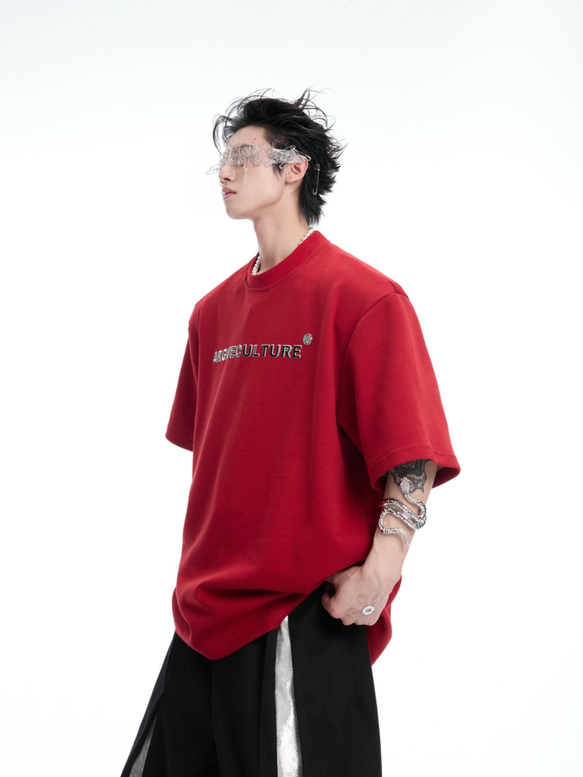 Embroidered Spine Graphic Cotton T-Shirt - product image 2