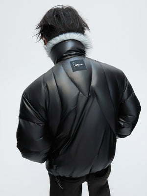 Asymmetric Black Duck Down Jacket - product image 3
