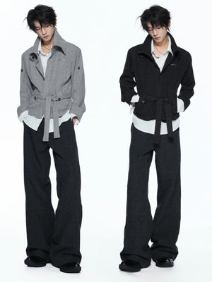 Layered-Collar Zip Knit Cardigan - product image 4