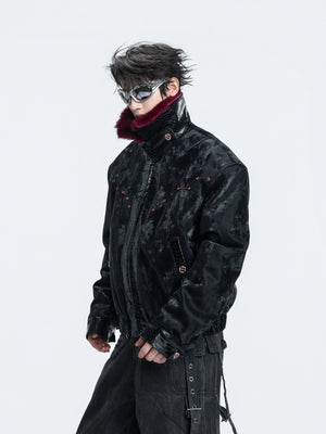 Reversible Leather Fur-Collar Jacket - product image 2