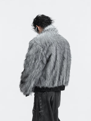 Oversized Faux Leather Fur-Collar Jacket - product image 5