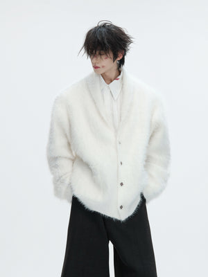 Contrast Stripe Wool-Blend Cardigan - product image 1