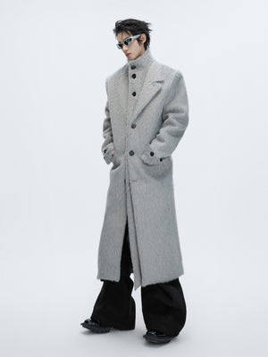 Cotton-Wool Longline Double-Breasted Coat - product image 1