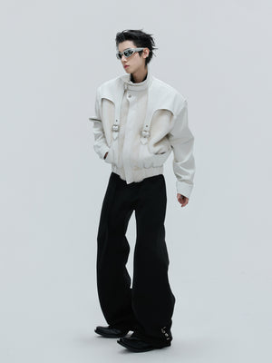 Fleece-Lined PU Leather Zip Jacket - product image 5