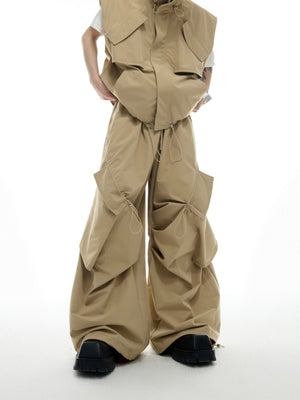 Irregular Drawstring Vest Set - product image 5