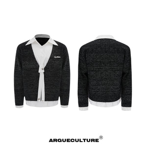 Deconstructed Tie Shirt Sweater - product image 5